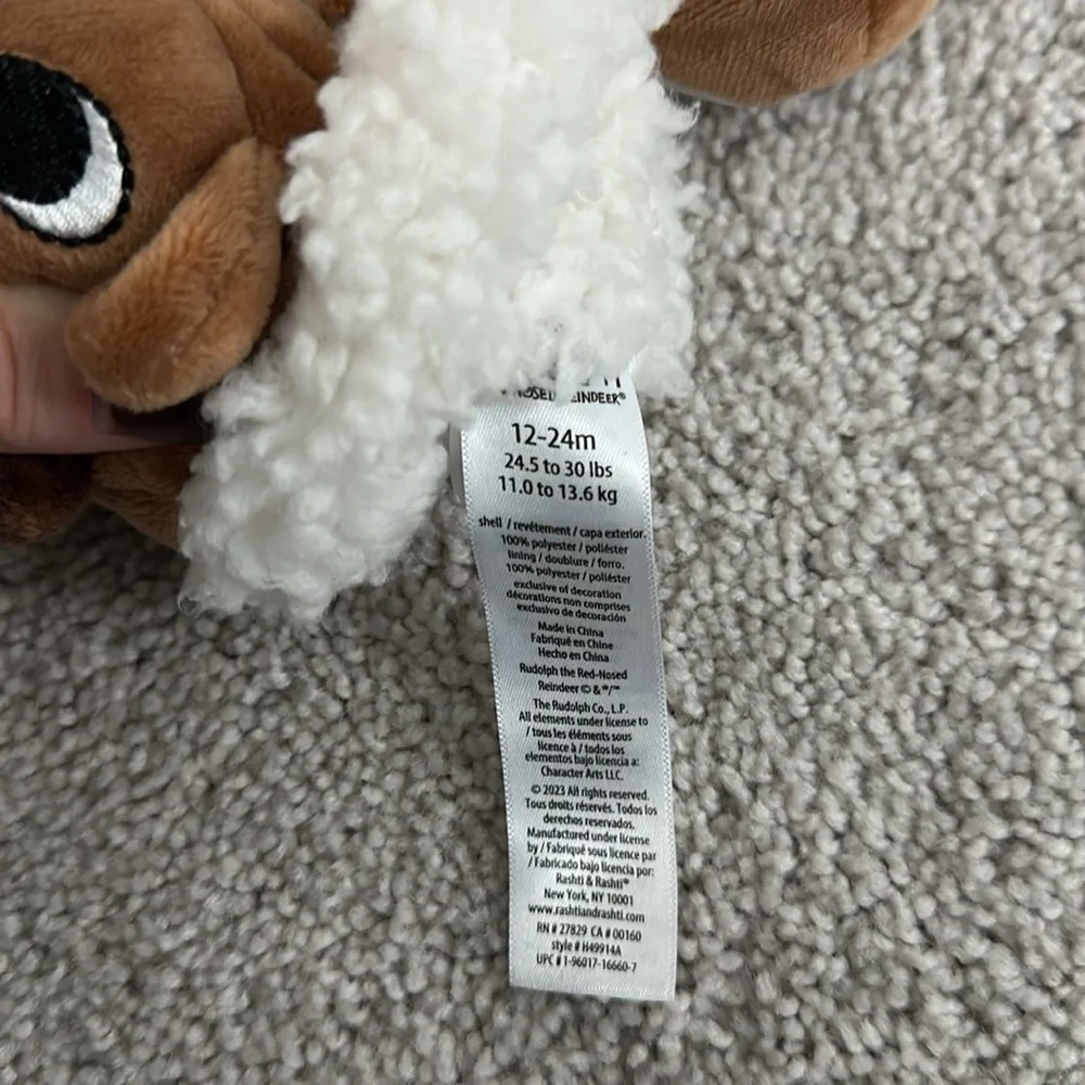Rudolph The Red Nosed Reindeer Toddler Slippers